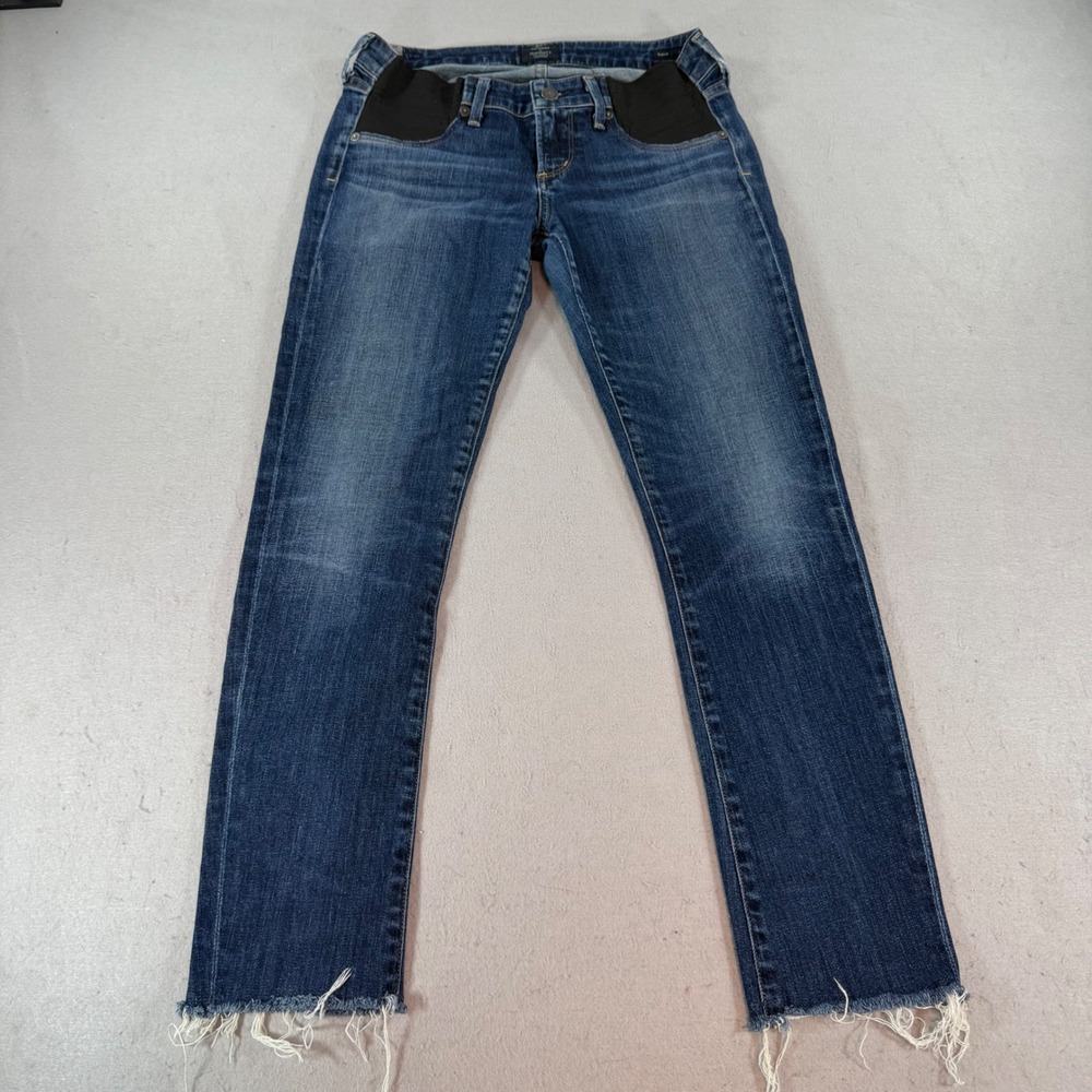 Citizens of Humanity Racer Maternity Skinny Jeans Raw Hem Size 26
